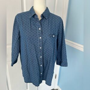 Allison Daley button down shirt bouse top woman size 14p